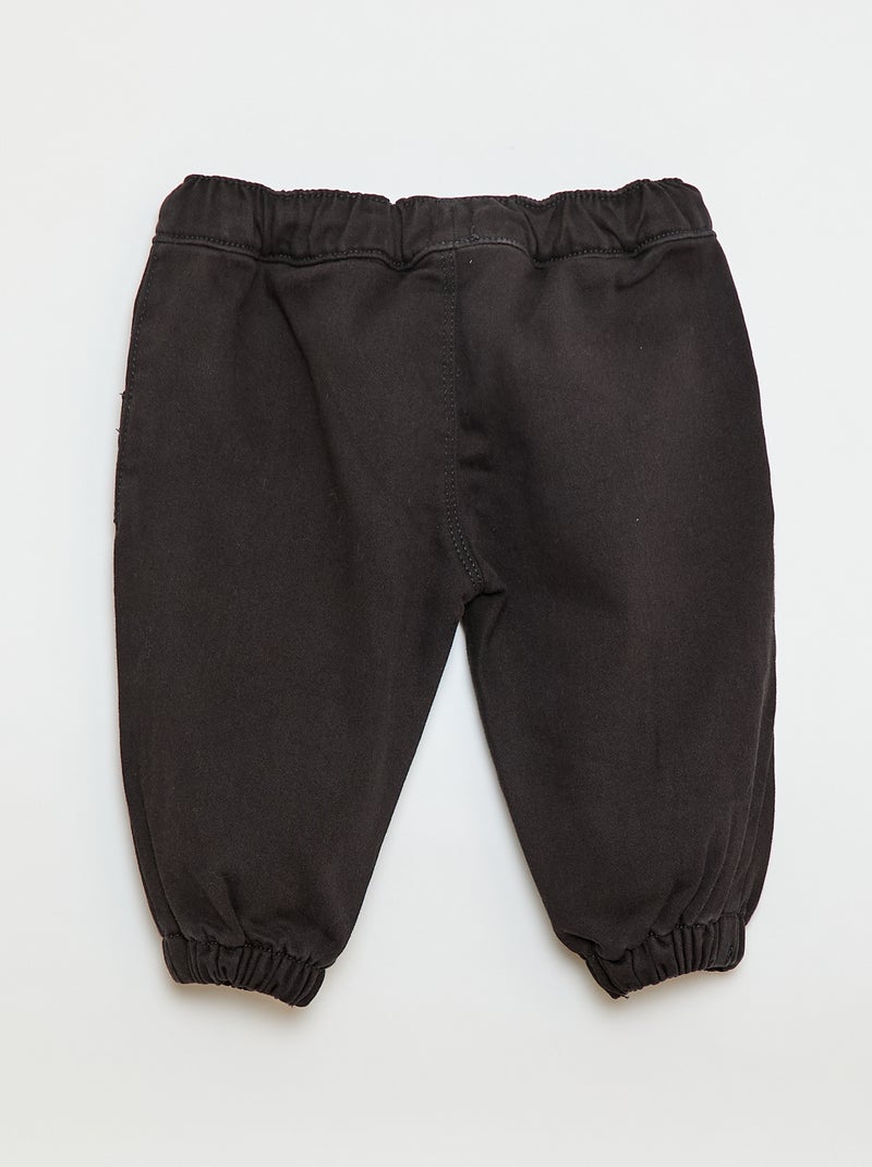 Pantalón corte relajado Negro - Kiabi