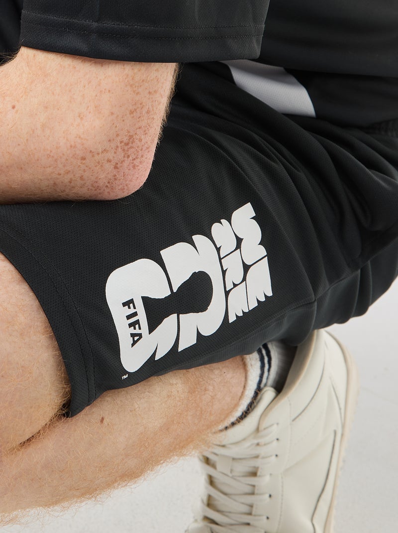 Pantalón corto ancho de fútbol Copa Mundial FIFA 26™ Negro - Kiabi