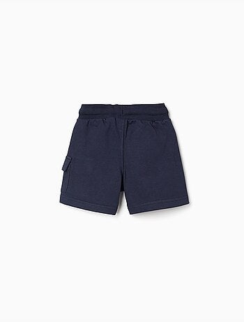 Pantalón corto cargo de felpa con cordones