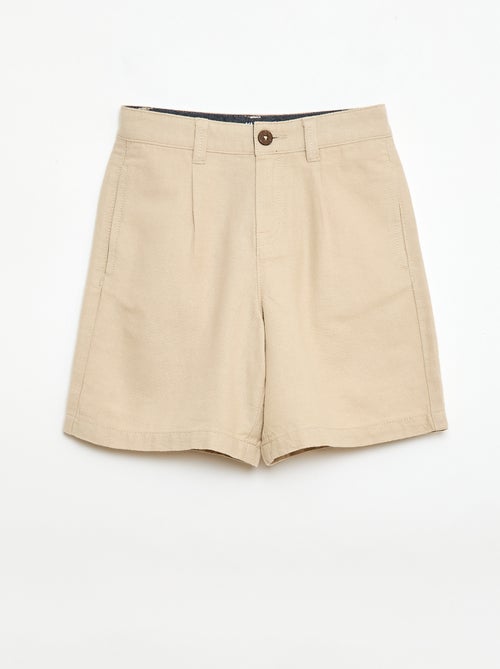 Pantalón corto chino liso - Kiabi