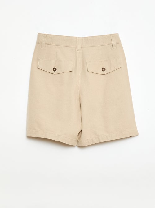 Pantalón corto chino liso - Kiabi