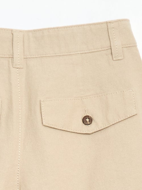 Pantalón corto chino liso - Kiabi