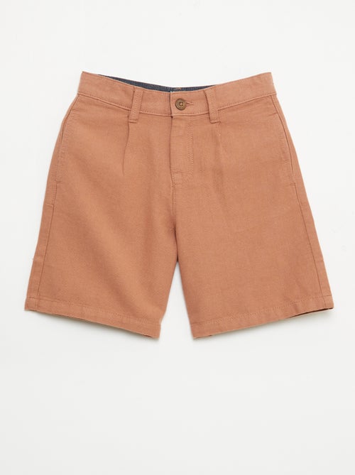 Pantalón corto chino liso - Kiabi