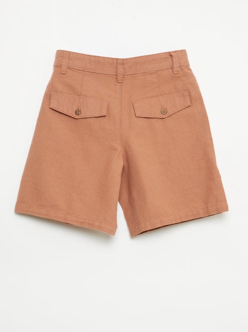 Pantalón corto chino liso - Kiabi