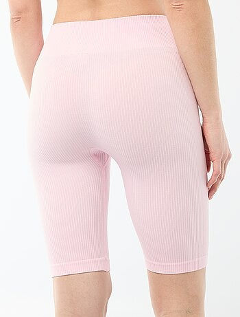 Pantalón corto ciclista acanalado