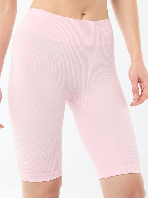 Pantalón corto ciclista acanalado - Kiabi