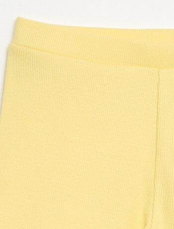 Pantalón corto ciclista de canalé