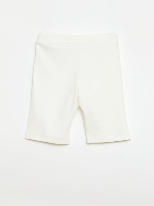 Pantalón corto ciclista de canalé - Kiabi