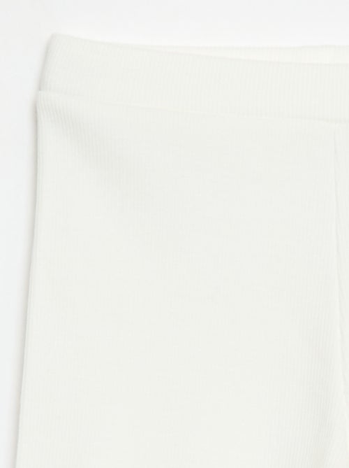 Pantalón corto ciclista de canalé - Kiabi