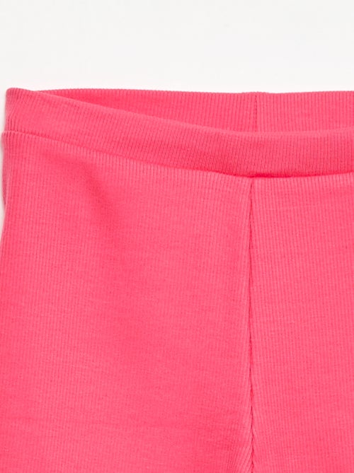 Pantalón corto ciclista de canalé - Kiabi