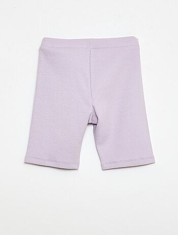 Pantalón corto ciclista de canalé