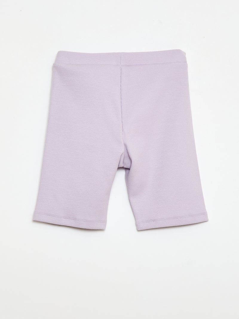 Pantalón corto ciclista de canalé Rosa - Kiabi