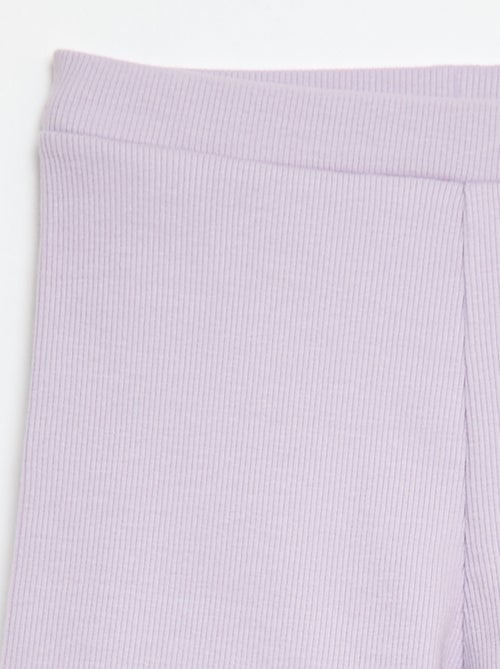 Pantalón corto ciclista de canalé - Kiabi