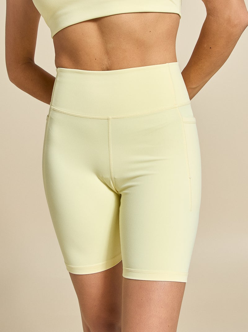 Pantalón corto ciclista deportivo - (ekstract) Amarillo - Kiabi