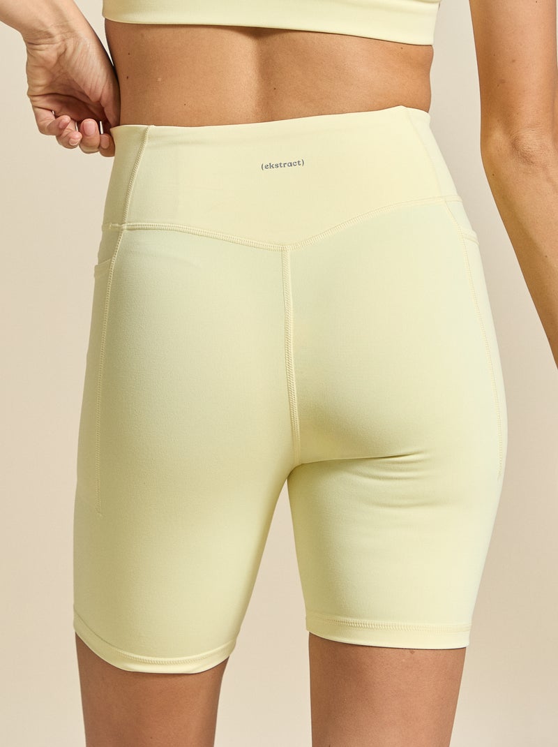 Pantalón corto ciclista deportivo - (ekstract) Amarillo - Kiabi