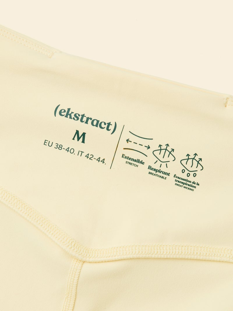 Pantalón corto ciclista deportivo - (ekstract) Amarillo - Kiabi
