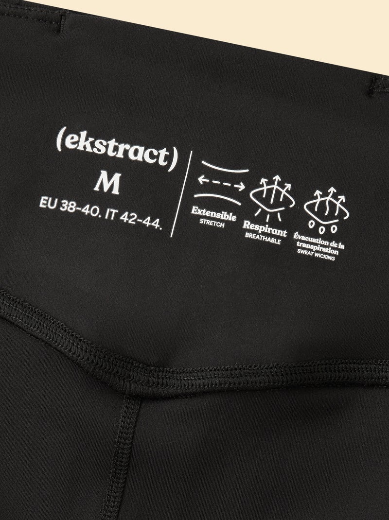 Pantalón corto ciclista deportivo - (ekstract) Negro - Kiabi