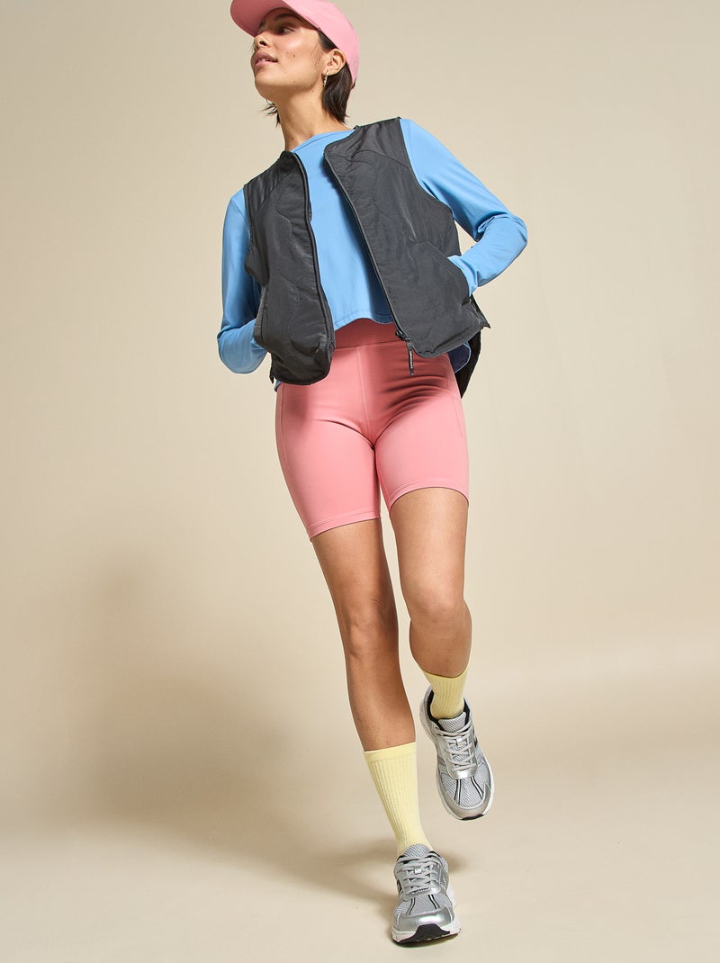 Pantalón corto ciclista deportivo - (ekstract) Rosa - Kiabi