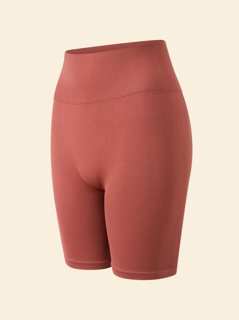 Pantalón corto ciclista deportivo sin costuras - (ekstract) Marron - Kiabi