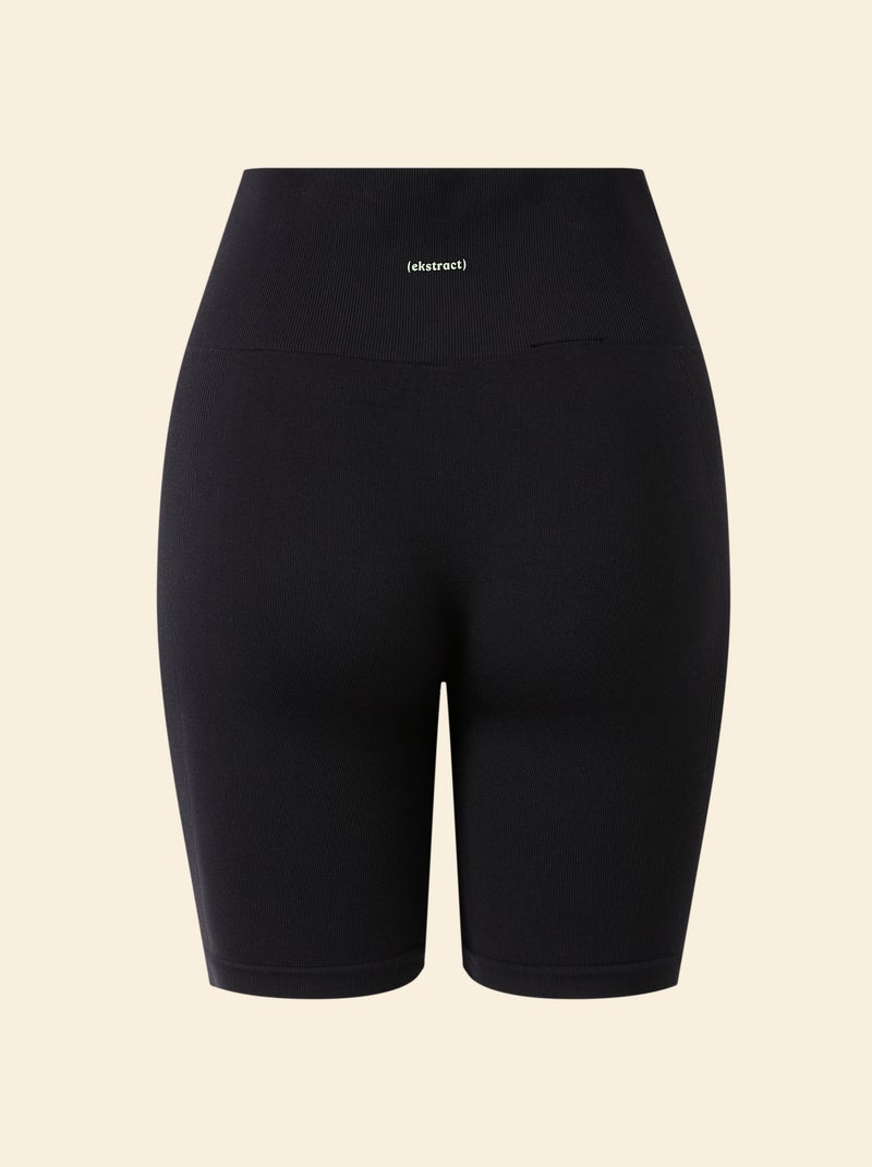 Pantalón corto ciclista deportivo sin costuras - (ekstract) Negro - Kiabi
