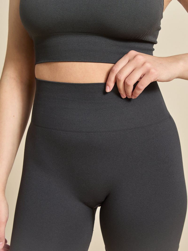 Pantalón corto ciclista deportivo sin costuras - (ekstract) Negro - Kiabi