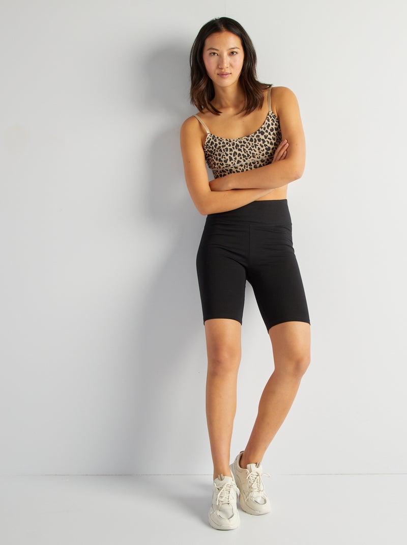 Pantalón corto ciclista negro - Kiabi