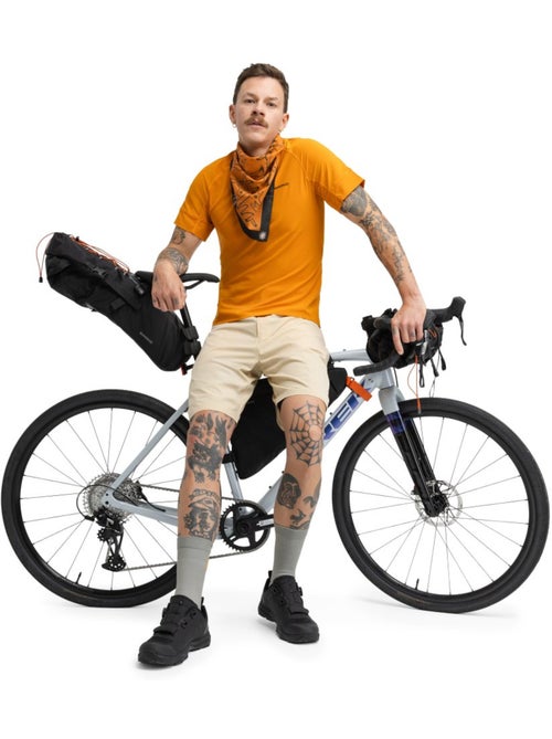 Pantalón corto cicloturismo hombre ciclismo hombre daytrip camel - Kiabi