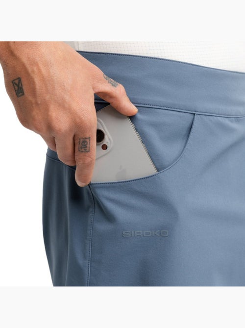 Pantalón corto cicloturismo hombre ciclismo hombre daytrip indigo - Kiabi