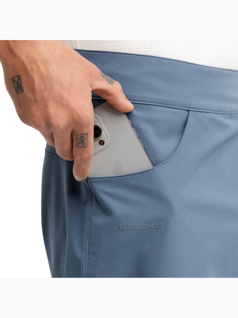 Pantalón corto cicloturismo hombre ciclismo hombre daytrip indigo Azul - Kiabi