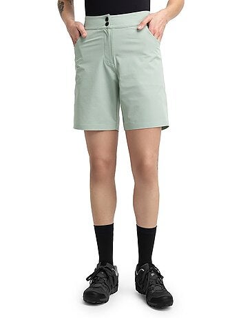 Pantalón corto cicloturismo mujer ciclismo mujer turf gray