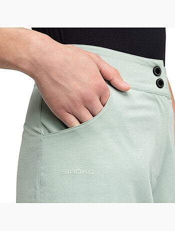 Pantalón corto cicloturismo mujer ciclismo mujer turf gray