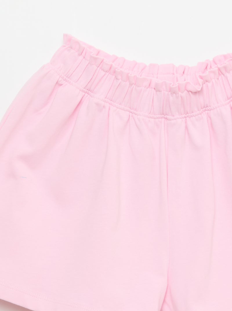 Pantalón corto colorido Rosa - Kiabi