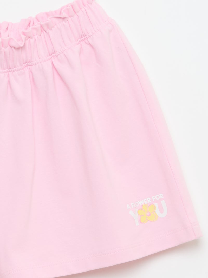 Pantalón corto colorido Rosa - Kiabi
