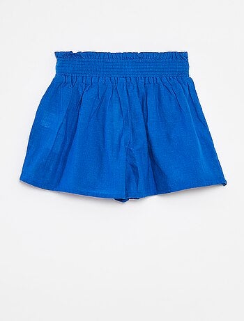 Pantalón corto con bordado inglés