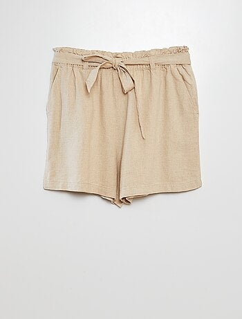 Pantalón corto con cintura elástica y cinta anudable 'JDY'