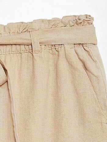 Pantalón corto con cintura elástica y cinta anudable 'JDY'