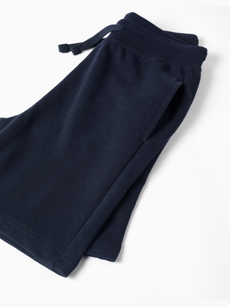 Pantalón corto con cordón y bolsillos laterales Azul oscuro - Kiabi