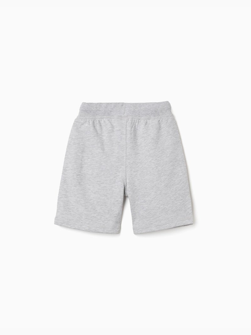 Pantalón corto con cordón y bolsillos laterales Gris claro - Kiabi