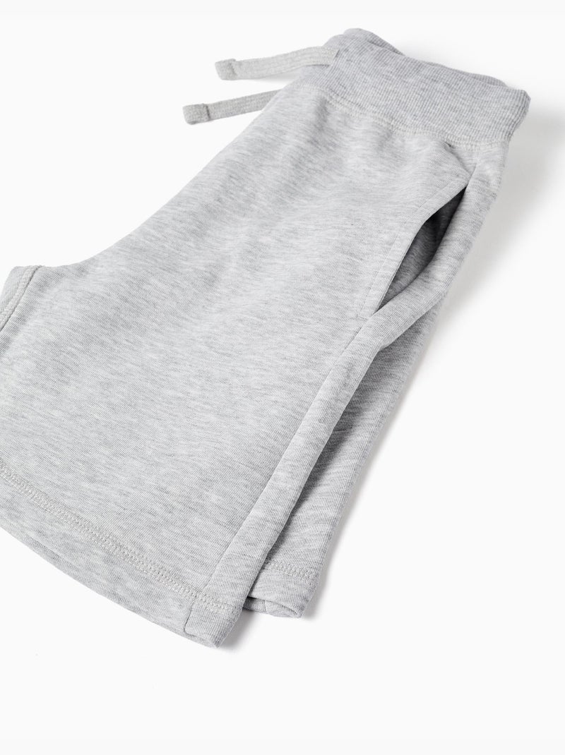 Pantalón corto con cordón y bolsillos laterales Gris claro - Kiabi
