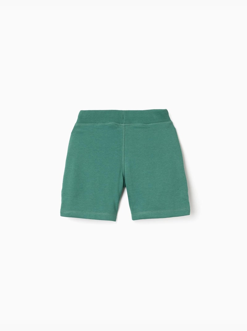 Pantalón corto con cordón y bolsillos laterales Verde oscuro - Kiabi