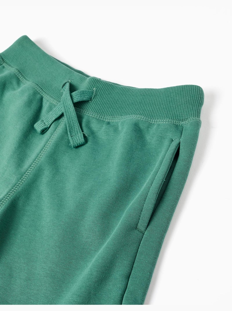 Pantalón corto con cordón y bolsillos laterales Verde oscuro - Kiabi