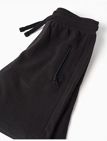 Pantalones cortos de felpa con cordón y bolsillos