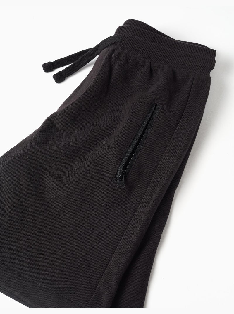 Pantalón corto con cordón y bolsillos Negro Negro - Kiabi