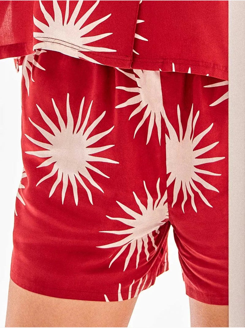 Pantalón corto con estampado de soles Multicolor - Kiabi
