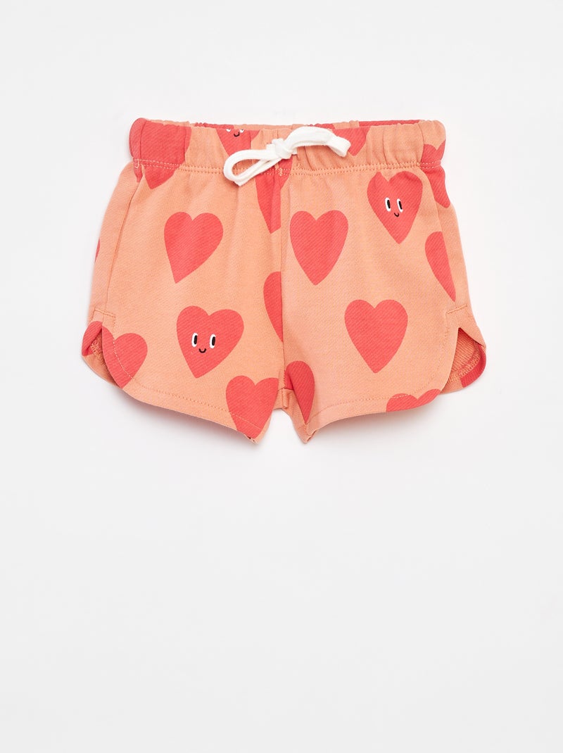 Pantalón corto con estampado Grafik Edition Naranja - Kiabi