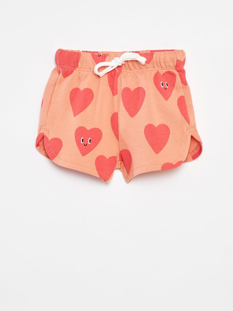 Pantalón corto con estampado Grafik Edition Naranja - Kiabi