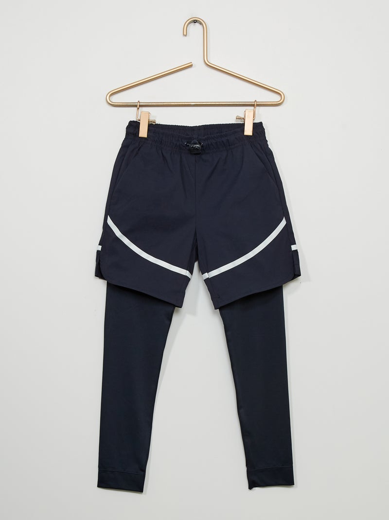 Pantalón corto con legging azul - Kiabi