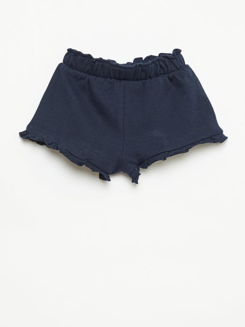 Pantalón corto con volantes y lazo en la cintura - Kiabi