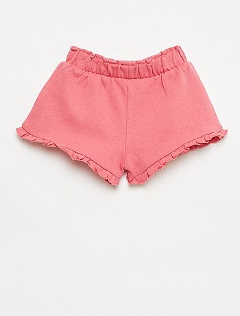 Pantalón corto con volantes y lazo en la cintura