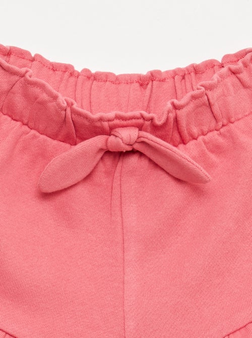Pantalón corto con volantes y lazo en la cintura - Kiabi
